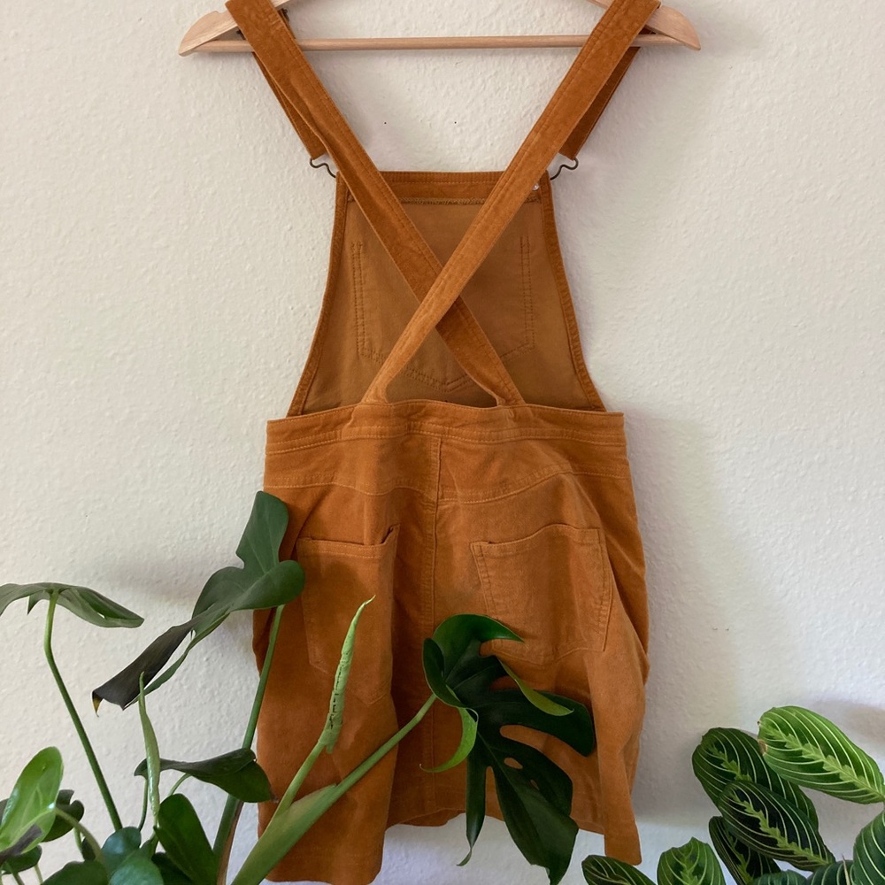 Forever 21 tan suede overall dress - Picture 2 of 2